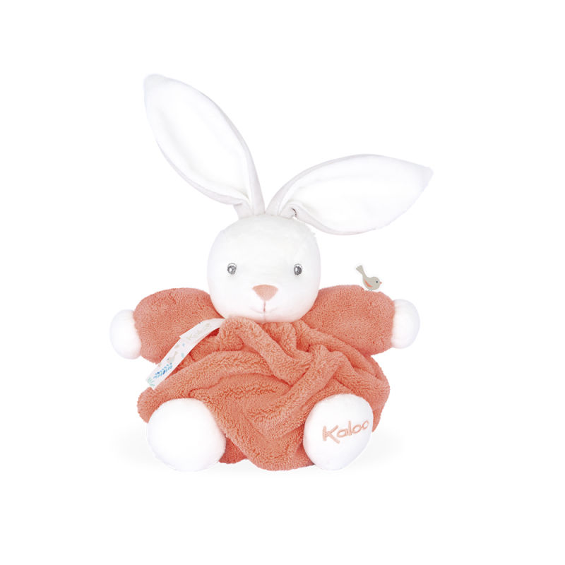  plume peluche lapin corail orange 20 cm 